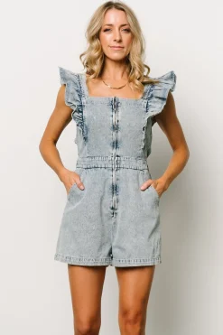 Clearance Baltic Born Montgomery Denim Romper | Blue
