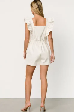 New Baltic Born Montgomery Denim Romper | Ivory