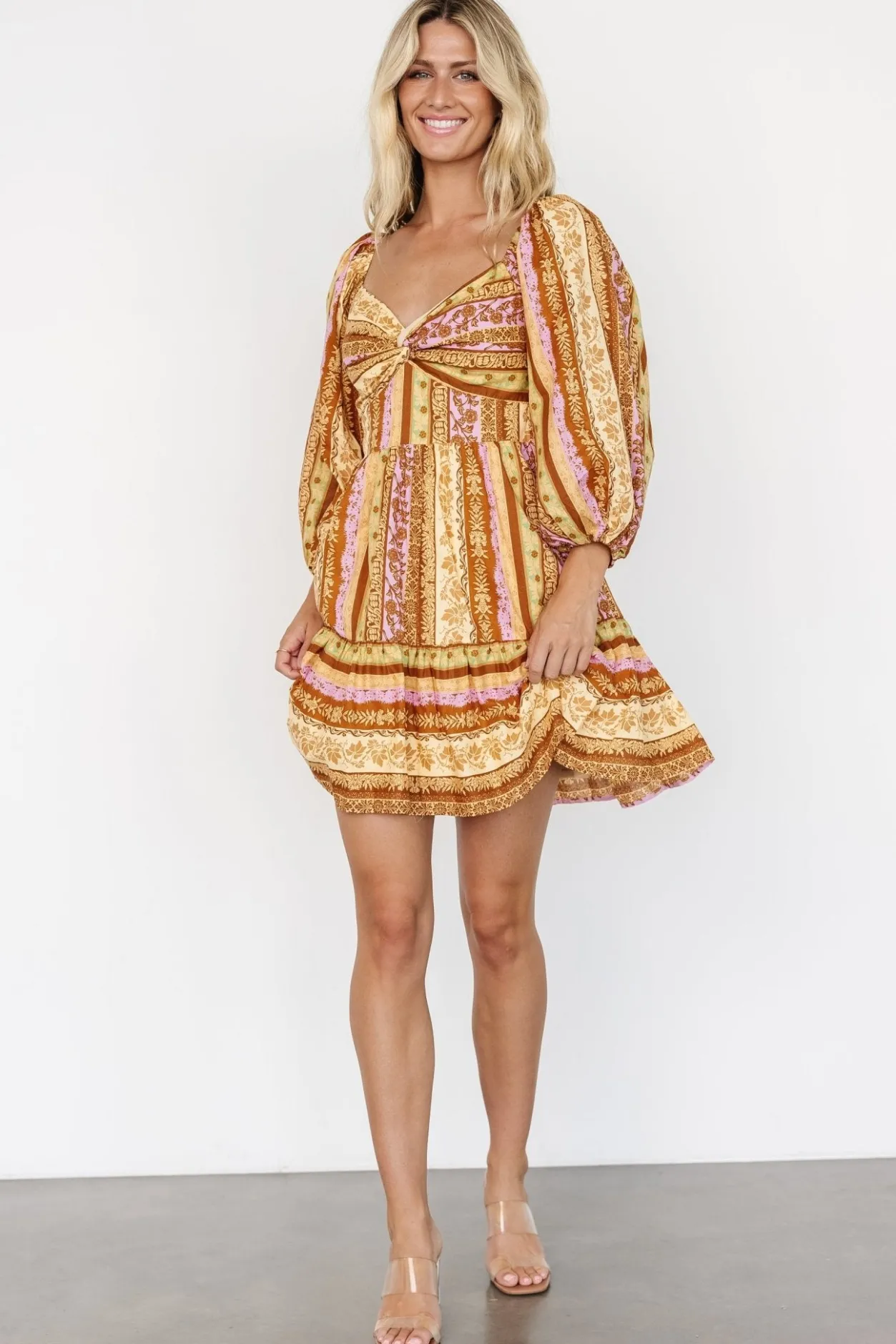 Fashion Baltic Born Moriah Mini Dress | Camel Multi CamelMulti