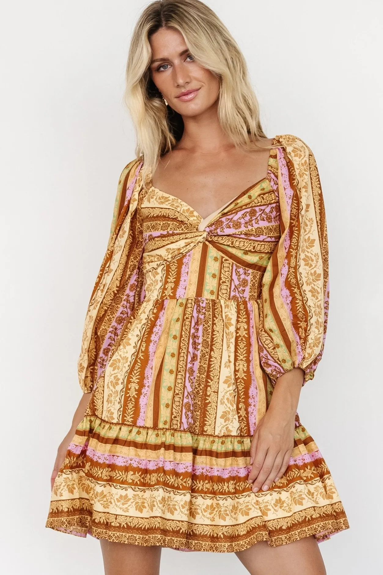 Fashion Baltic Born Moriah Mini Dress | Camel Multi CamelMulti