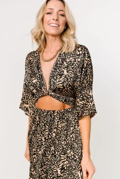 Sale Baltic Born Morlana Maxi Dress | Black + Tan Print Black+TanPrint