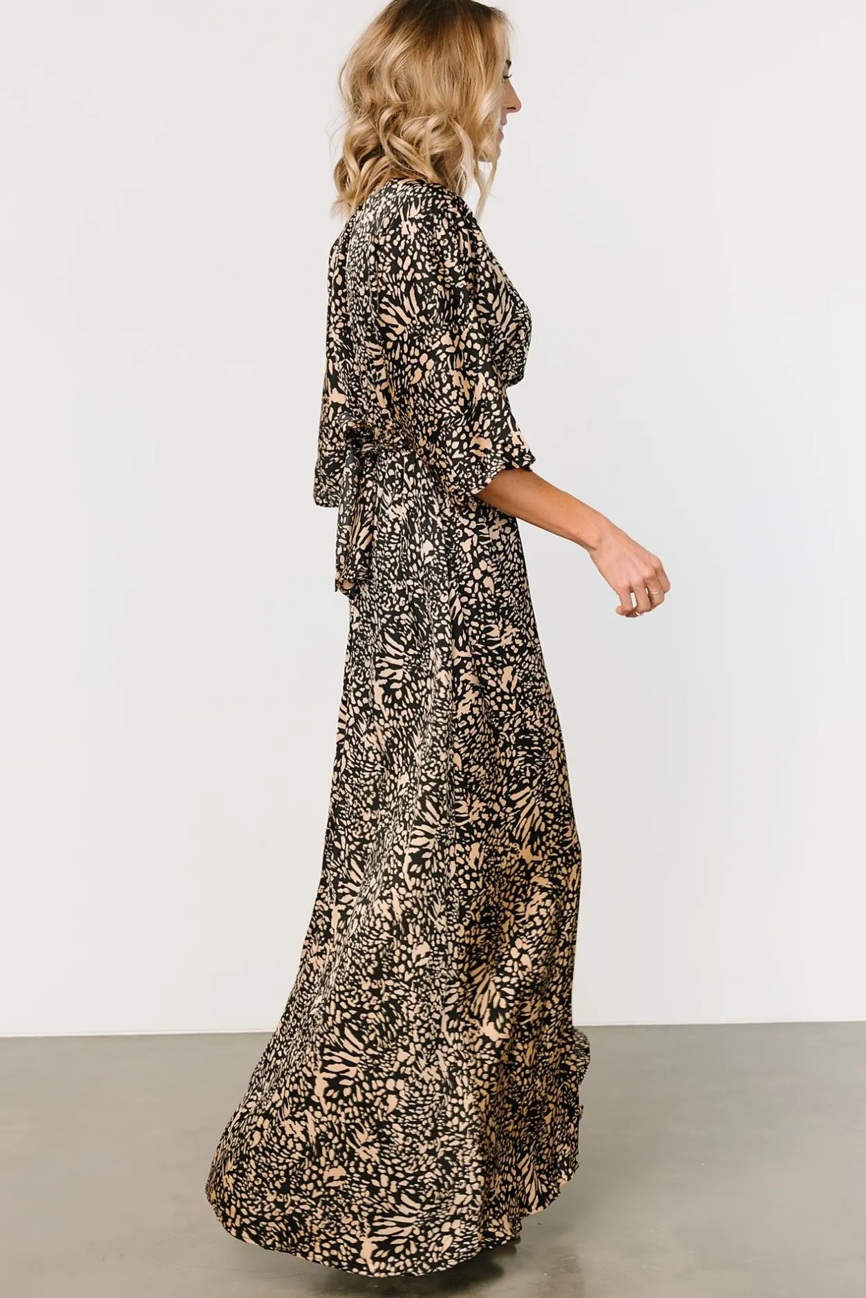 Sale Baltic Born Morlana Maxi Dress | Black + Tan Print Black+TanPrint