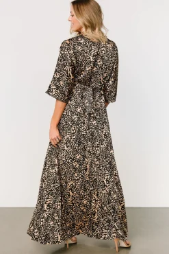 Sale Baltic Born Morlana Maxi Dress | Black + Tan Print Black+TanPrint