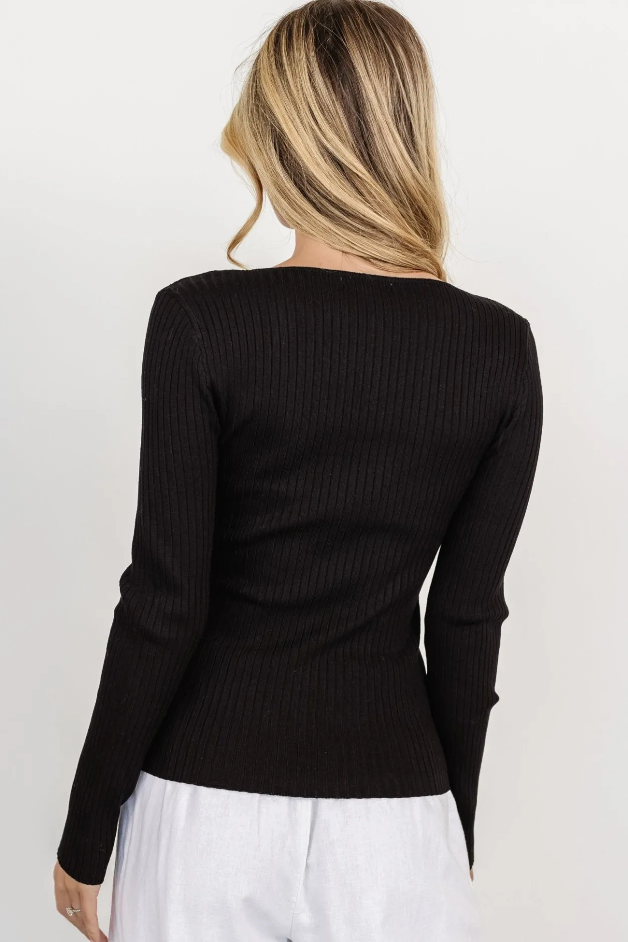Online Baltic Born Morris Ribbed Knit Top | Black