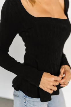 Discount Baltic Born Murphy Square Neck Top | Black