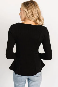 Discount Baltic Born Murphy Square Neck Top | Black