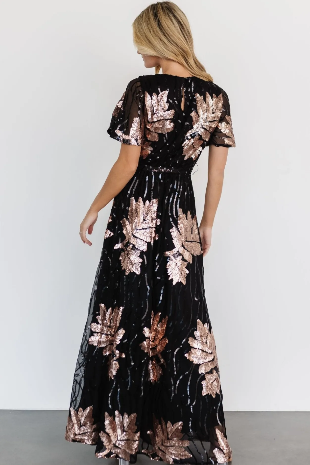 Fashion Baltic Born Muse Sequin Maxi Dress | Black + Rose Black+Rose