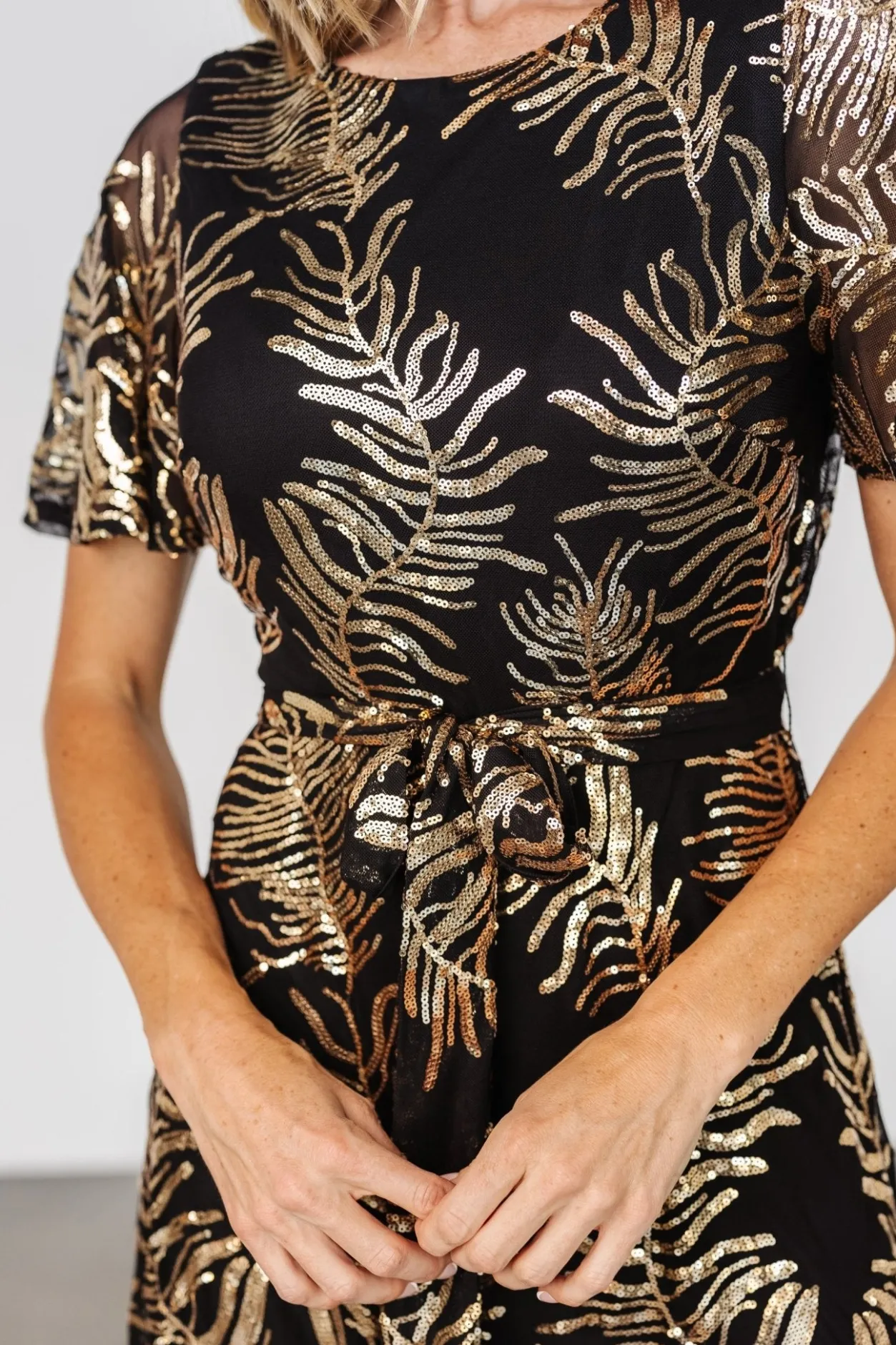 Best Baltic Born Muse Sequin Maxi Dress | Black + Gold Black+Gold
