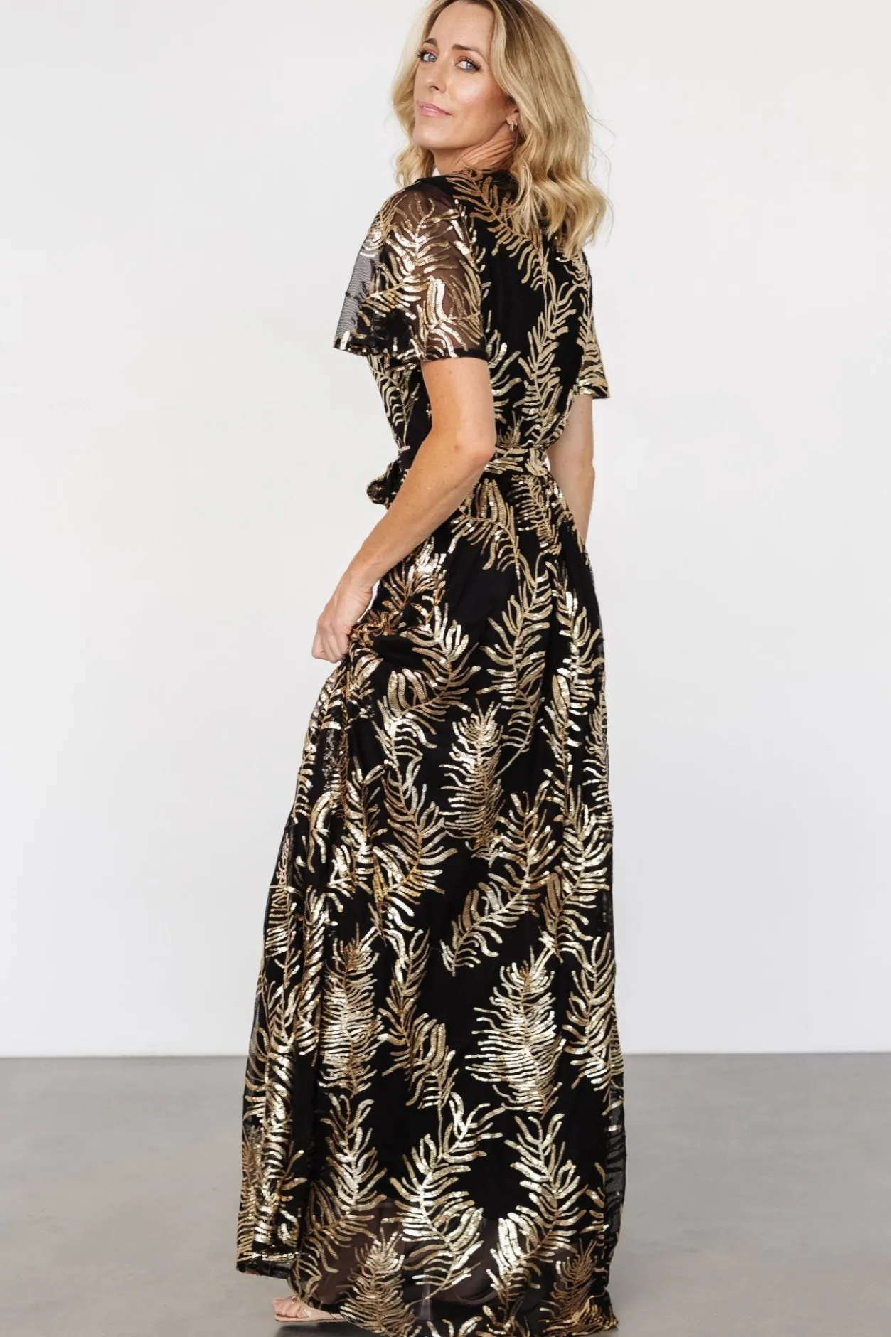 Best Baltic Born Muse Sequin Maxi Dress | Black + Gold Black+Gold