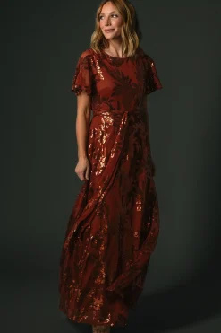 New Baltic Born Muse Sequin Maxi Dress | Cinnamon