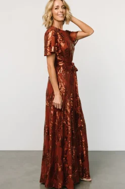 New Baltic Born Muse Sequin Maxi Dress | Cinnamon