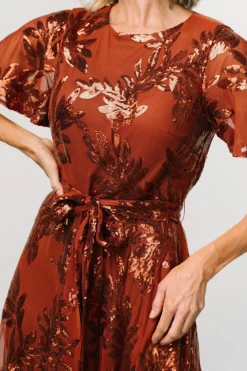 New Baltic Born Muse Sequin Maxi Dress | Cinnamon