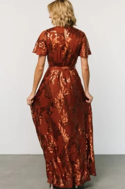 New Baltic Born Muse Sequin Maxi Dress | Cinnamon