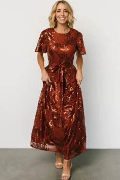New Baltic Born Muse Sequin Maxi Dress | Cinnamon
