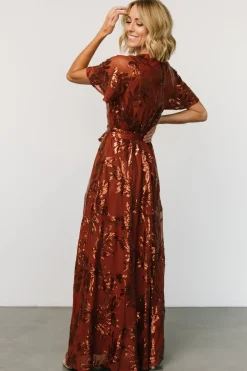 New Baltic Born Muse Sequin Maxi Dress | Cinnamon