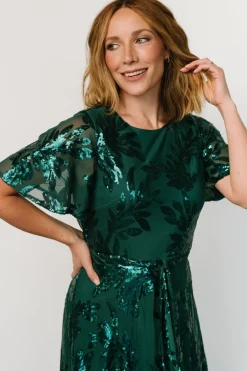 New Baltic Born Muse Sequin Maxi Dress | Emerald