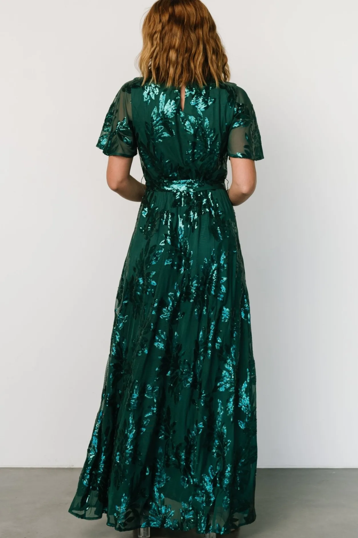 New Baltic Born Muse Sequin Maxi Dress | Emerald