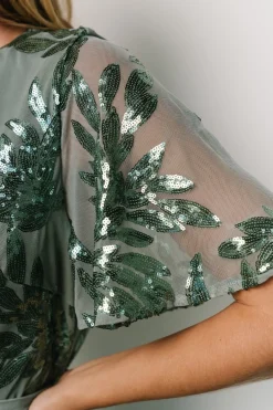 Sale Baltic Born Muse Sequin Maxi Dress | Eucalyptus