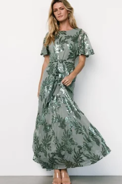 Sale Baltic Born Muse Sequin Maxi Dress | Eucalyptus