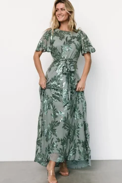Sale Baltic Born Muse Sequin Maxi Dress | Eucalyptus