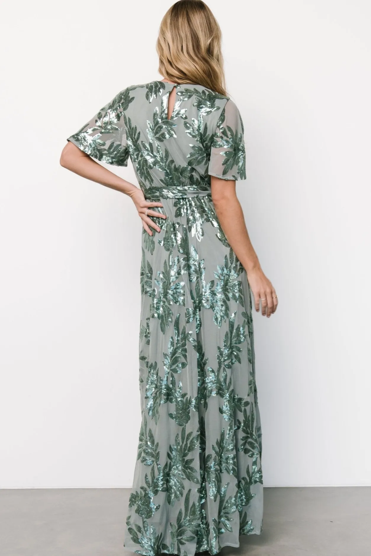 Sale Baltic Born Muse Sequin Maxi Dress | Eucalyptus