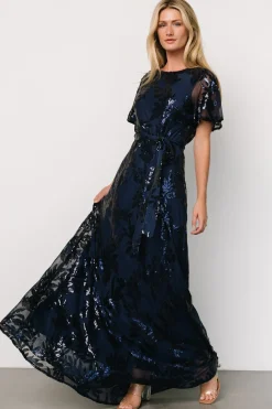 Outlet Baltic Born Muse Sequin Maxi Dress | Navy