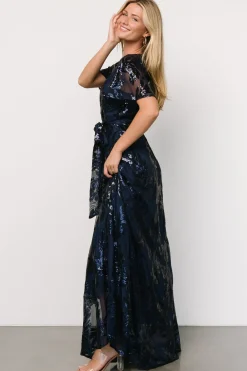Outlet Baltic Born Muse Sequin Maxi Dress | Navy