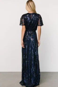 Outlet Baltic Born Muse Sequin Maxi Dress | Navy