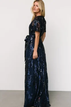 Outlet Baltic Born Muse Sequin Maxi Dress | Navy