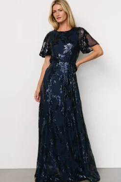 Outlet Baltic Born Muse Sequin Maxi Dress | Navy