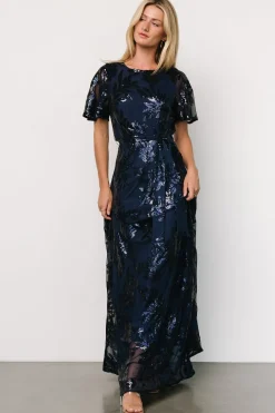 Outlet Baltic Born Muse Sequin Maxi Dress | Navy