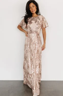 Best Baltic Born Muse Sequin Maxi Dress | Rose Gold RoseGold