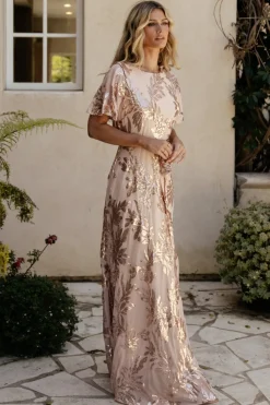 Best Baltic Born Muse Sequin Maxi Dress | Rose Gold RoseGold
