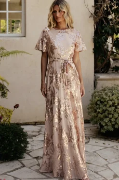 Best Baltic Born Muse Sequin Maxi Dress | Rose Gold RoseGold