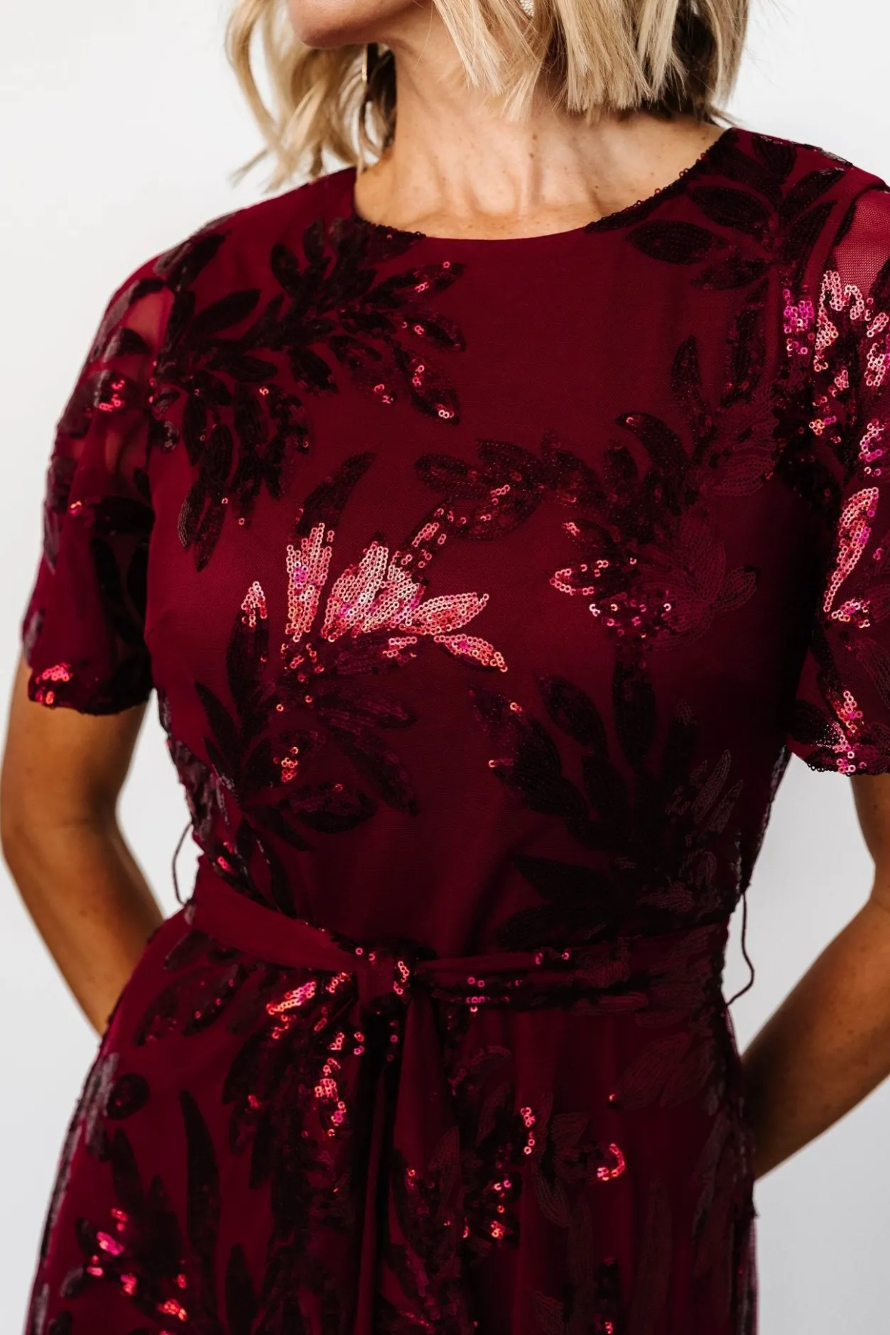 Online Baltic Born Muse Sequin Maxi Dress | Wine