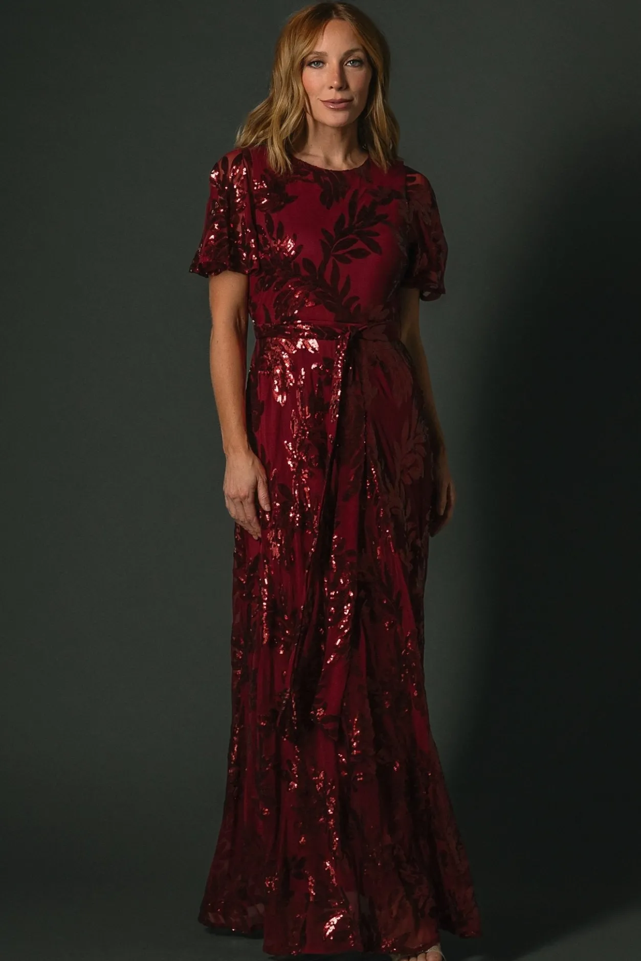 Online Baltic Born Muse Sequin Maxi Dress | Wine