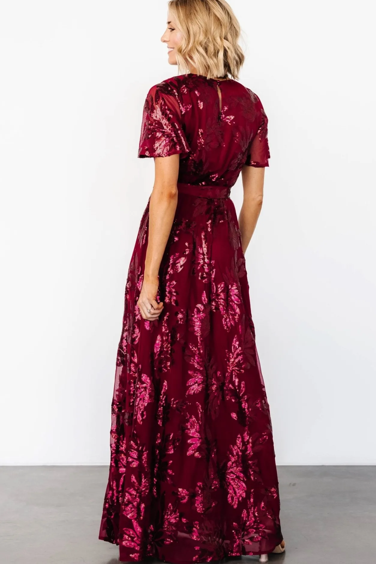 Online Baltic Born Muse Sequin Maxi Dress | Wine