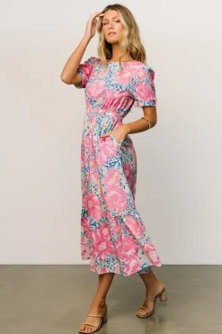 Clearance Baltic Born Myers Dress | Blue + Pink Floral Blue+PinkFloral