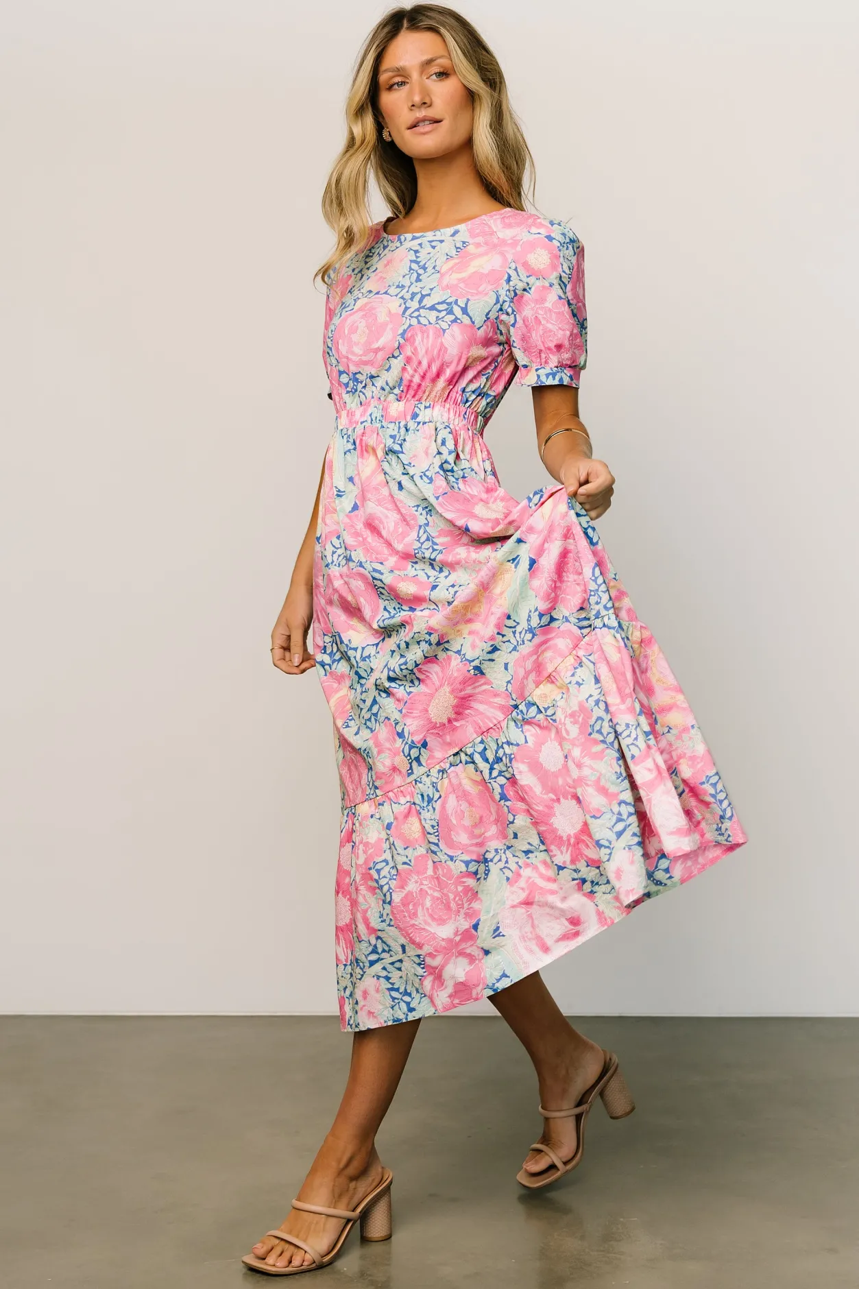 Clearance Baltic Born Myers Dress | Blue + Pink Floral Blue+PinkFloral