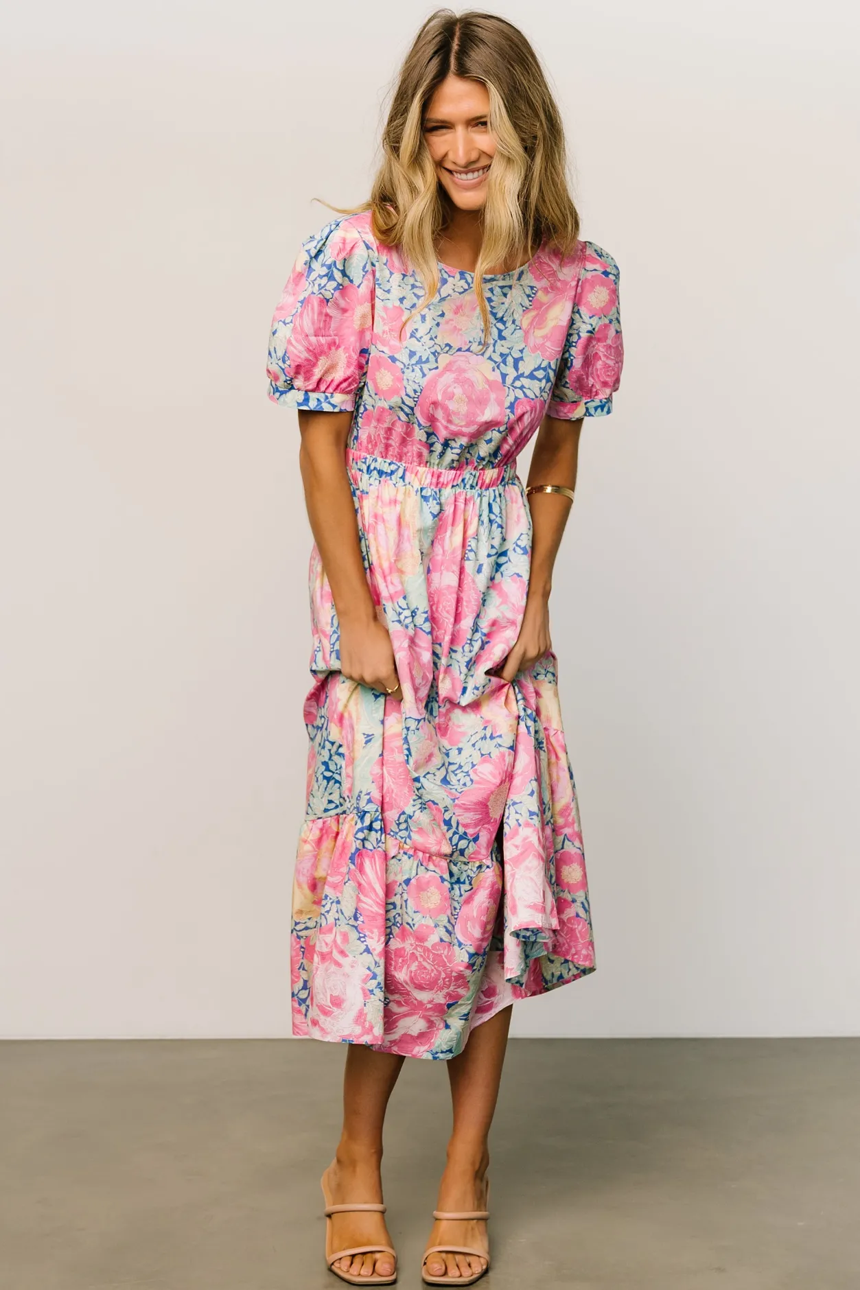 Clearance Baltic Born Myers Dress | Blue + Pink Floral Blue+PinkFloral