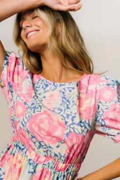 Clearance Baltic Born Myers Dress | Blue + Pink Floral Blue+PinkFloral