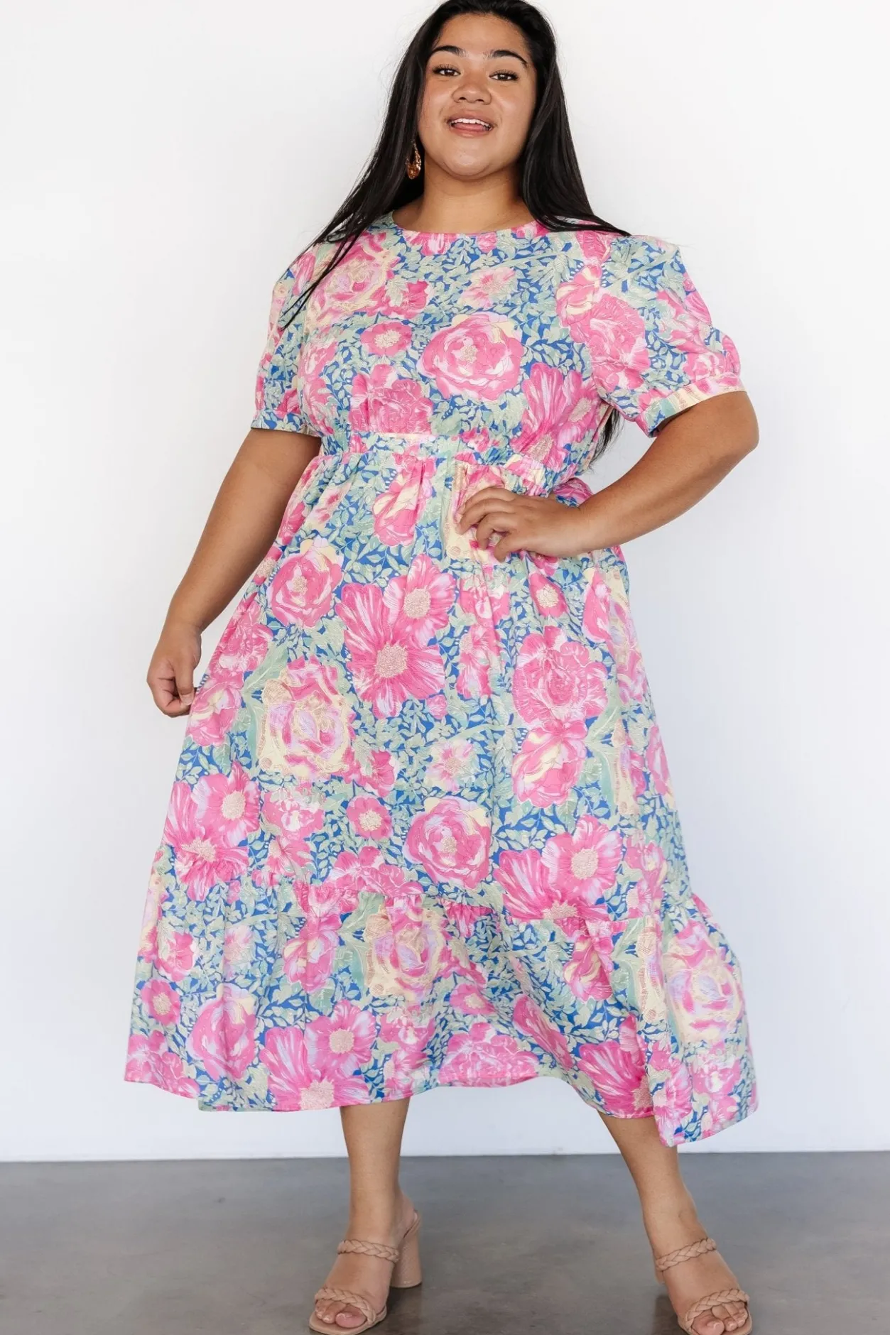 Clearance Baltic Born Myers Dress | Blue + Pink Floral Blue+PinkFloral