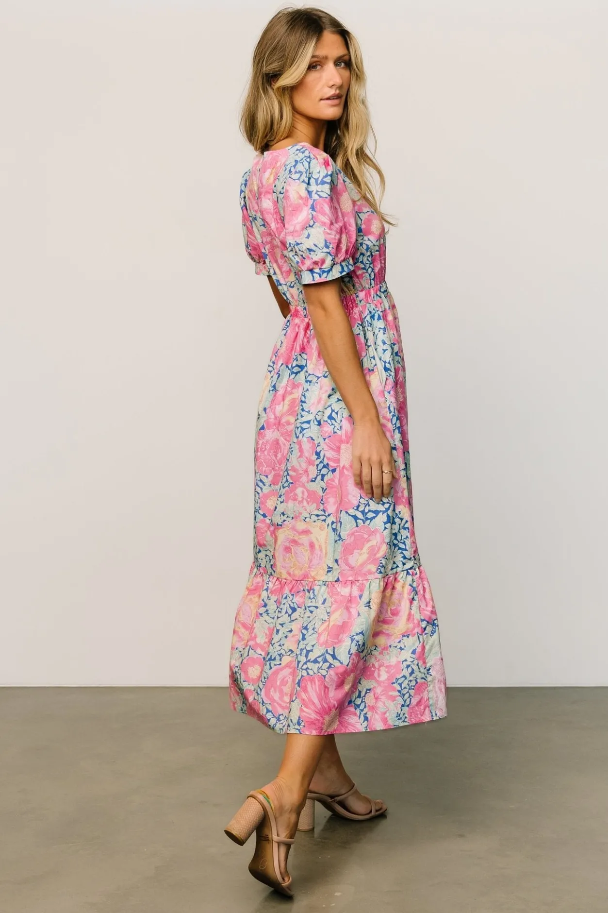 Clearance Baltic Born Myers Dress | Blue + Pink Floral Blue+PinkFloral