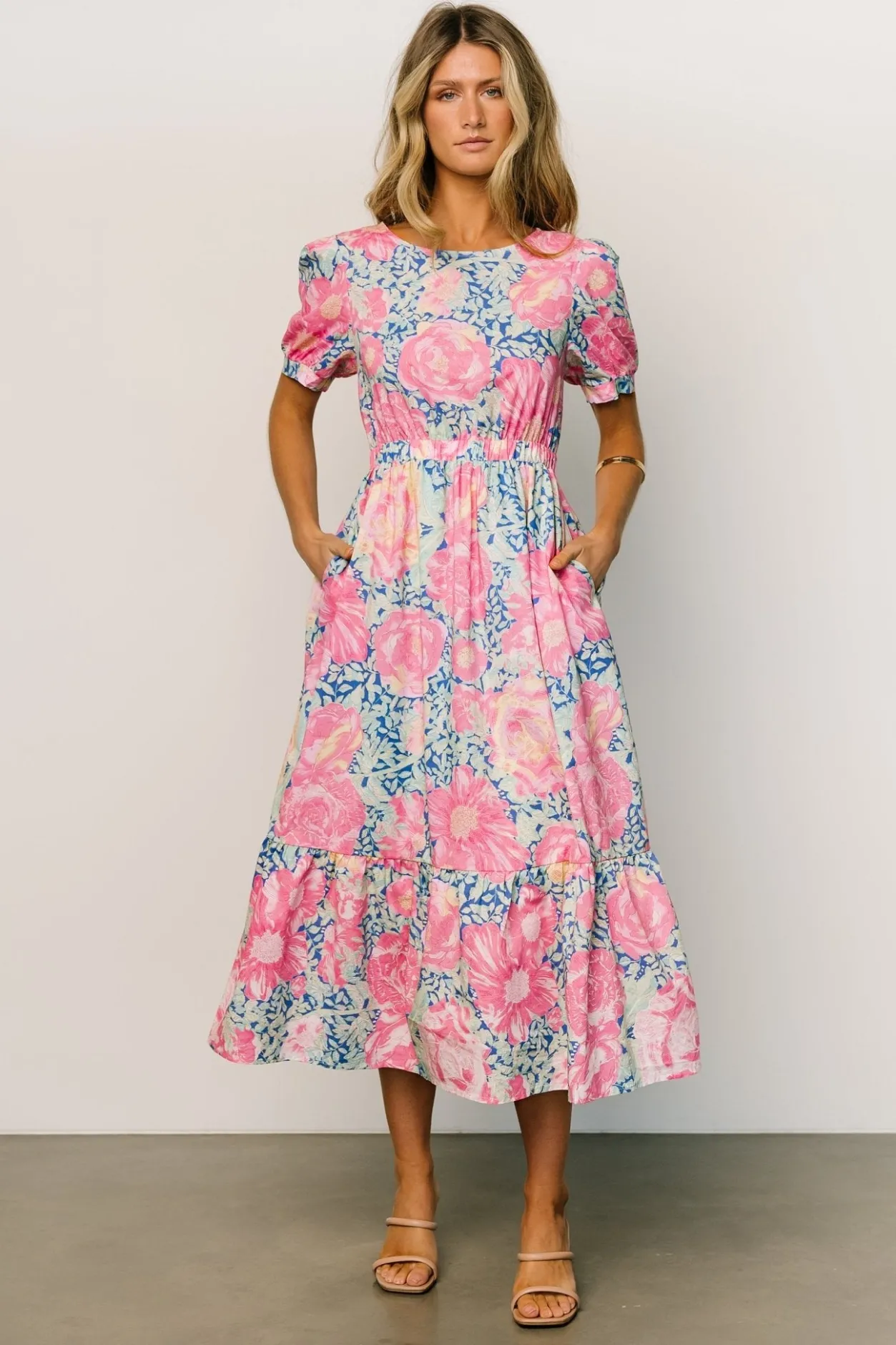 Clearance Baltic Born Myers Dress | Blue + Pink Floral Blue+PinkFloral