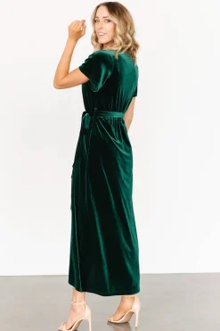 Sale Baltic Born Nadine Velvet Midi Dress | Green