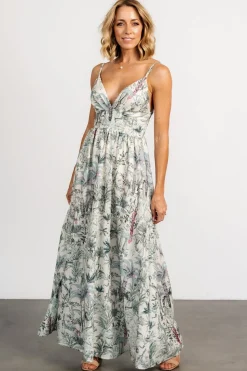 Hot Baltic Born Naia Maxi Dress | Natural + Sage Print Natural+SagePrint