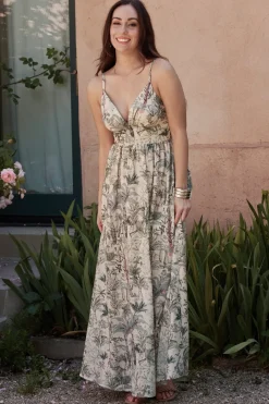 Hot Baltic Born Naia Maxi Dress | Natural + Sage Print Natural+SagePrint