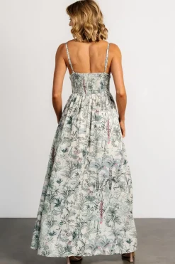 Hot Baltic Born Naia Maxi Dress | Natural + Sage Print Natural+SagePrint