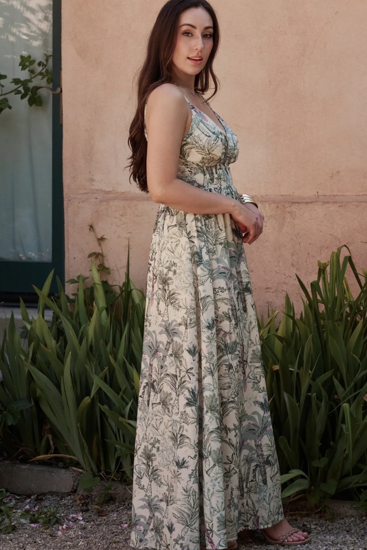 Hot Baltic Born Naia Maxi Dress | Natural + Sage Print Natural+SagePrint