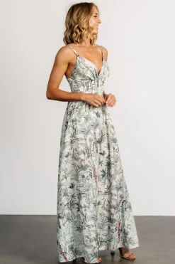 Hot Baltic Born Naia Maxi Dress | Natural + Sage Print Natural+SagePrint